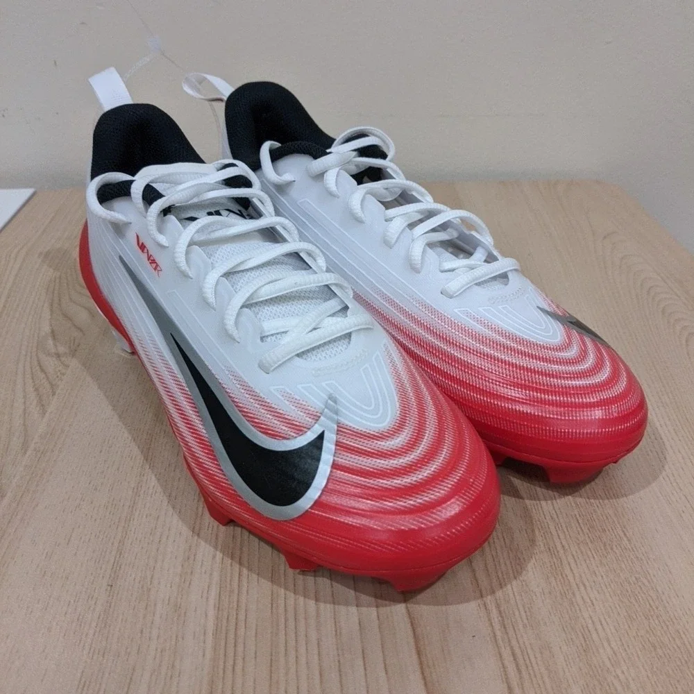 Size 9 Nike Air‎ Vapor Speed 3 Football Cleats White University Red FB3303-102